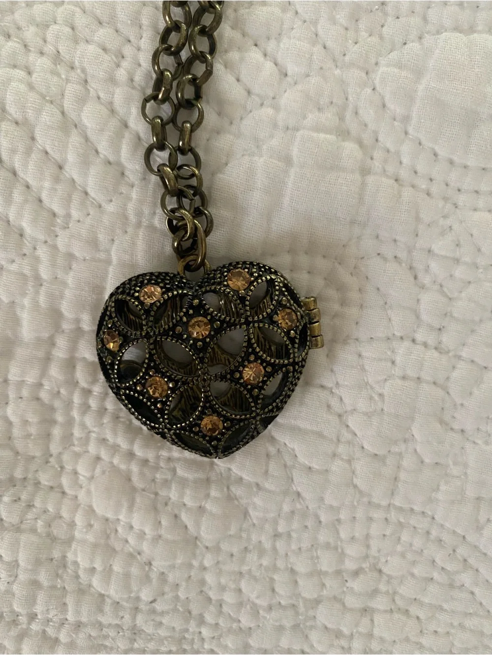 Lani Necklace Antique Gold Heart Locket